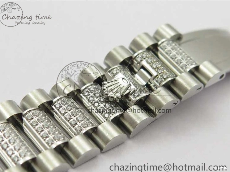 President Dial Crystal SS White Crystal Bracelet MOP on Best SS 128239 Edition Day-Date 36mm Marker A2836 BP 0117